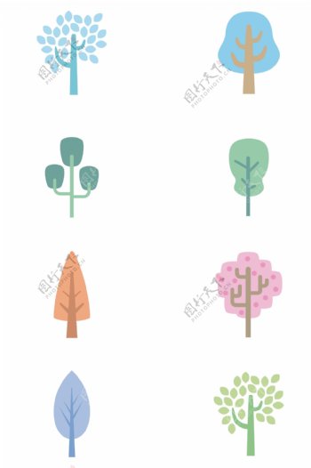树木卡通图标