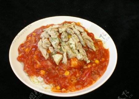 鸡肉西红柿炒饭