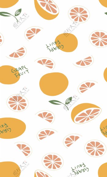 卡通柠檬橘子