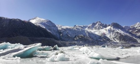 雪山冰川自然风景图片