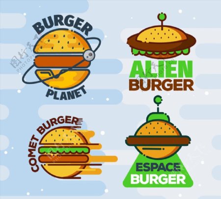 创意汉堡包标志图片