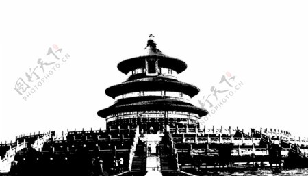 北京建筑剪影图片