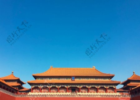 北京故宫复古背景海报素材图片