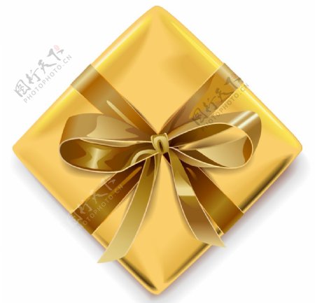 金色礼物礼盒图片