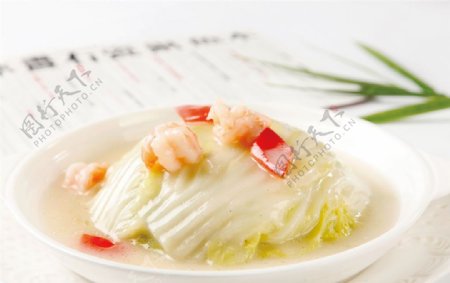 虾仁扒白菜图片