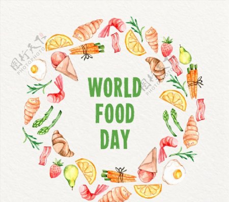 世界粮食日食物圆环图片