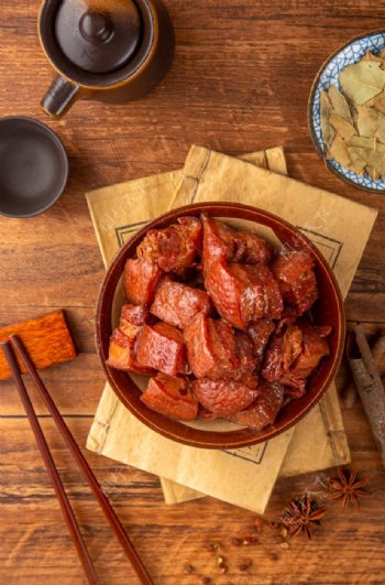 红烧肉美食食材海报素材图片