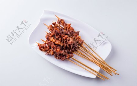 炸牛肉串美食传统美食餐饮图片