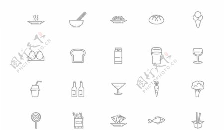 食物平面SEO图标UI标识标志图片