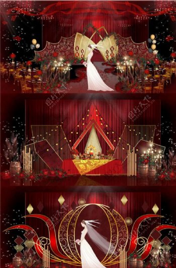 红色婚礼婚礼图片