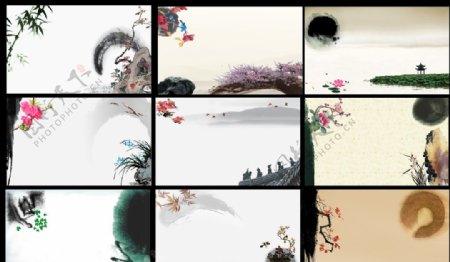 中国风水墨名片图片