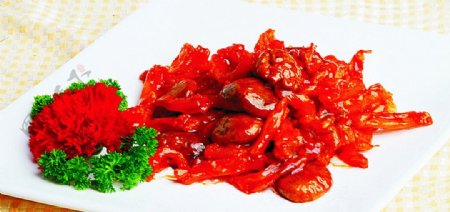 豫菜花菇烧鹿筋图片