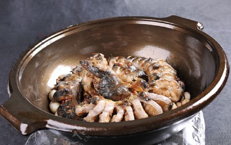 豫菜砂锅生焗盘龙鳝图片