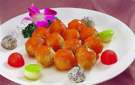 豫菜水果香酥球图片