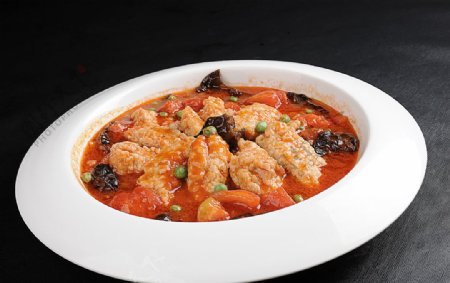 豫菜西红柿烩鱼腐图片