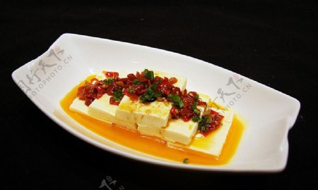 北京菜剁椒蒸豆腐图片