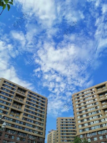 蓝天下的建筑图片