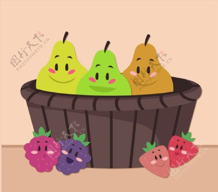 水果和水果篮子图片