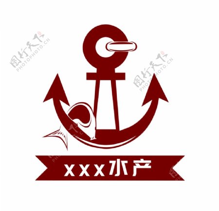 船锚元素logo设计船业渔业图片