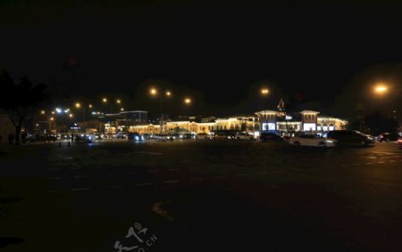 商业街夜景图片