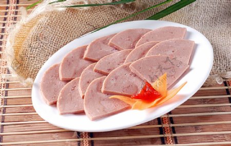 火锅配菜梅林午餐肉图片