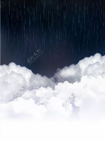 云层上的瓢泼大雨图片