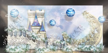 蓝色星空城堡迎宾区图片