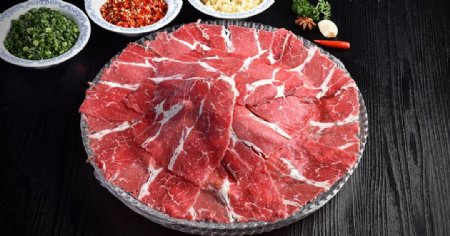 火锅配菜牛肉图片